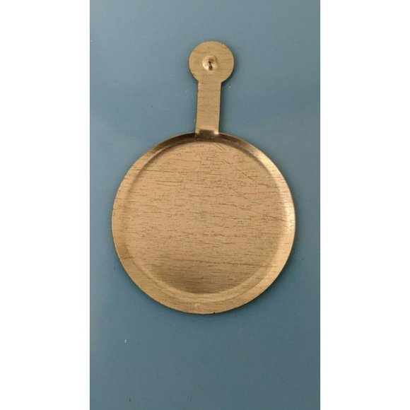 Vintage Santa Claus Tin Litho Pinback Button Metal Tab Xmas Christmas Ornament - Picture 7 of 7